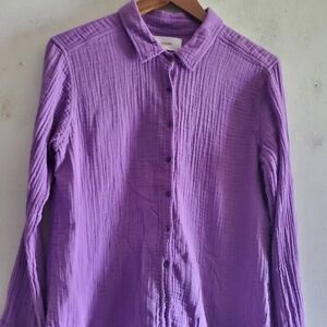 Xirena Purple Button-Up Women's Top.